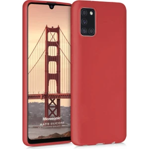 Matte Silikon Samsung Galaxy A31 Kılıf Kırmızı