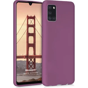 Matte Silikon Samsung Galaxy A31 Kılıf Mor