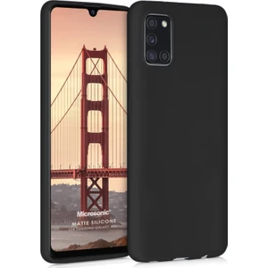 Matte Silikon Samsung Galaxy A31 Kılıf Siyah