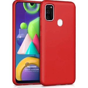 Matte Silikon Samsung Galaxy M21 Kılıf Kırmızı