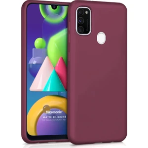 Matte Silikon Samsung Galaxy M21 Kılıf Mor