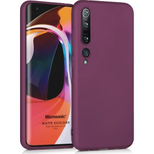 Matte Silikon Xiaomi Mi 10 Pro Kılıf Mor