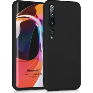 Matte Silikon Xiaomi Mi 10 Pro Kılıf Siyah