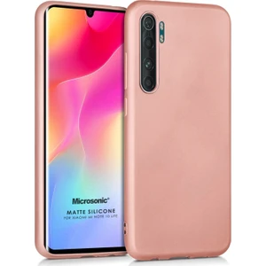 Matte Silikon Xiaomi Mi Note 10 Lite Kılıf Rose Gold