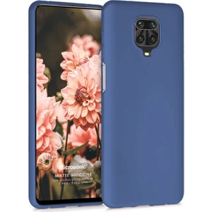 Matte Silikon Xiaomi Redmi Note 9 Pro Kılıf Lacivert