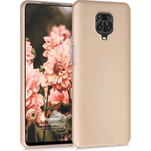 Matte Silikon Xiaomi Redmi Note 9 Pro Max Kılıf Gold
