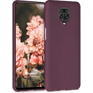 Matte Silikon Xiaomi Redmi Note 9 Pro Max Kılıf Mor