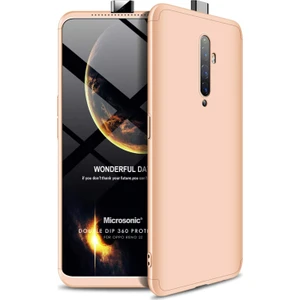 Oppo Reno 2Z Kılıf Double Dip 360 Protective Gold