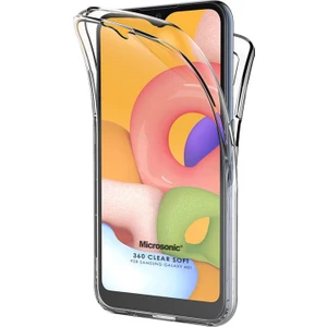 Samsung Galaxy A01 Kılıf 6 Tarafı Full Koruma 360 Clear Soft Şeffaf