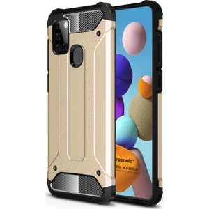 Samsung Galaxy A21s Kılıf Rugged Armor Gold