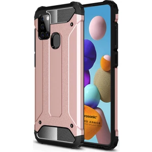 Samsung Galaxy A21s Kılıf Rugged Armor Rose Gold