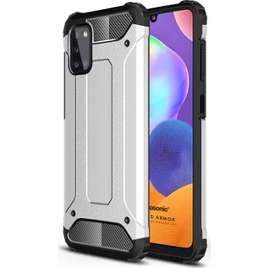 Samsung Galaxy A31 Kılıf Rugged Armor Gümüş