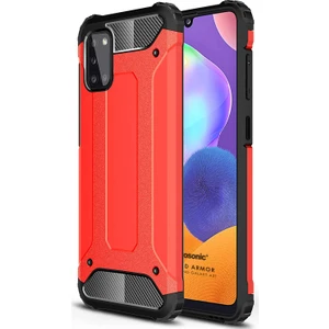 Samsung Galaxy A31 Kılıf Rugged Armor Kırmızı