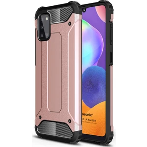 Samsung Galaxy A31 Kılıf Rugged Armor Rose Gold