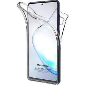 Samsung Galaxy Note 10 Lite Kılıf 6 Tarafı Full Koruma 360 Clear Soft Şeffaf