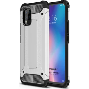 Xiaomi Mi 10 Lite Kılıf Rugged Armor Gümüş