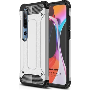 Xiaomi Mi 10 Pro Kılıf Rugged Armor Gümüş