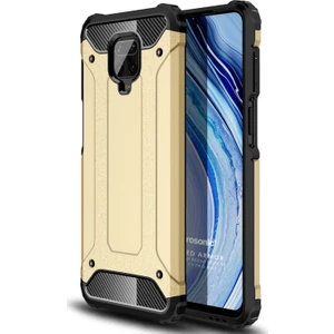 Xiaomi Redmi Note 9 Pro Kılıf Rugged Armor Gold