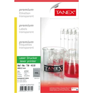 TW-4110 Şeffaf Transparan Laser Etiket 40 x 12 mm 25 SAyfa  2.750 Adet