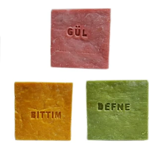 Bıttım Sabunu Defne Sabunu ve Gül Sabunu 155 gr 3'lü Paket