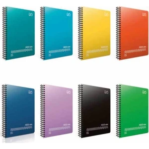 Fresco Spiralli PP Kapak A4 120 Yaprak Okul Defteri 4 Kareli + 4 Çizgili 8'li Set