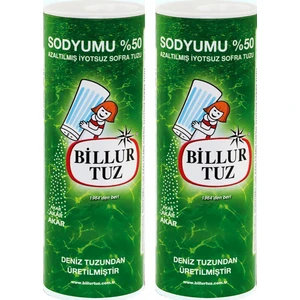 Sodyumu %50 Azaltılmış Iyotsuz Tuz 500  gr 2'li