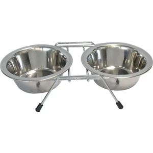 Tel Ayaklı Ikili Çelik Mama Kabı 20 Oz