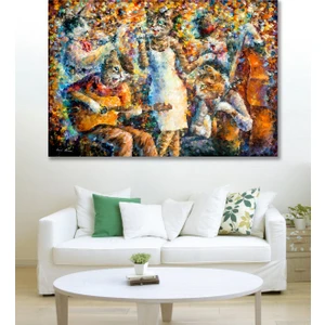 Hediyeler Kapında 100 x 140 Orkestra Sanatsal Duvar Kanvas Tablo