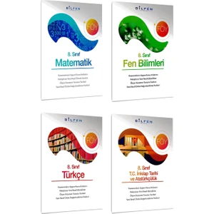 Bilfen Yayınları 8. Sınıf Matematik Fen Türkçe Inkılap Tarihi Öğrenim Föyleri Seti 4 Kitap