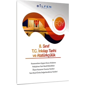 Bilfen Yayınları 8. Sınıf İnkılap Tarihi Föy