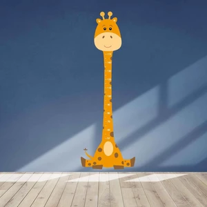 Kt Decoration Oturan Sevimli Zürafa Boy Ölçer Duvar Sticker