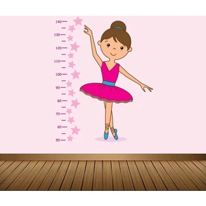 Kt Decoration Balerin Boy Ölçer Kız Çocuk Odası Gelişim Tablosu Duvar Sticker