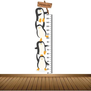 Kt Decoration Penguenler Boy Ölçer Çocuk Odası Duvar Sticker