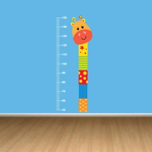Kt Decoration Renkli Zürafa Boy Ölçer Çocuk Odası Duvar Sticker