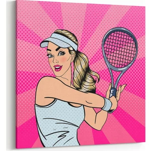 PopArt Tenisçi Kız Tablosu