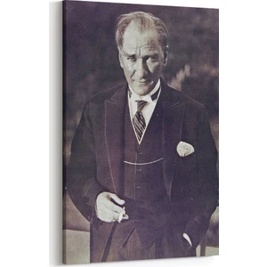 Atatürk ve Sigara Kanvas Tablo Tablosu