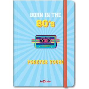 Le Color Forever Young Sert Kapak Lastikli Düz Defter 80 gr 17 x 24 cm