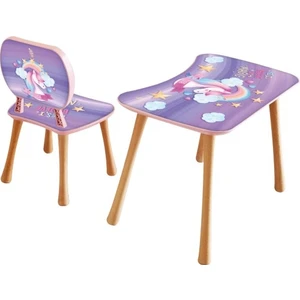 Popcorn Kids Unicorn Sandalyeli Aktivite Masa Seti