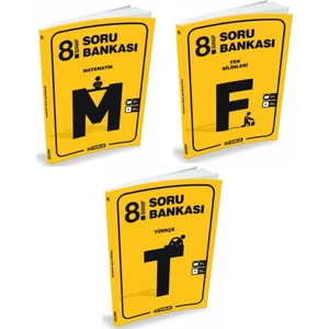 Hız Yayınları 8. Sınıf Soru Bankası Seti - 3 Kitap - M-T-F
