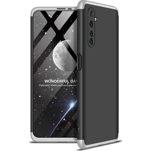 Realme 6 Pro Kılıf 3 Parça 360 Soft Hard Koruma Ays Siyah - Gri