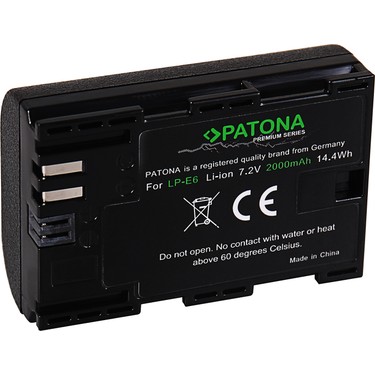 Patona Canon Lpe6 EOS R EOS 60D 70D 5d 6d 7d Mark III cin Lp E6 Premium