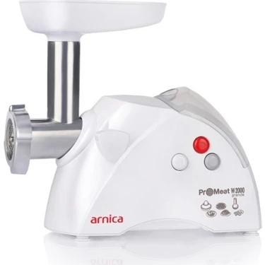 Arnica Promeat Grande Et Kıyma Makinesi 1400W Paslanmaz Çelik Bıçaklı Sucuk ve İçli Köfte Aparatlı