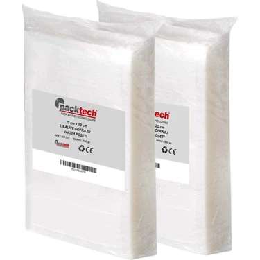 Packtech Tırtıklı Vakum Poşeti 50'li 15 x 20