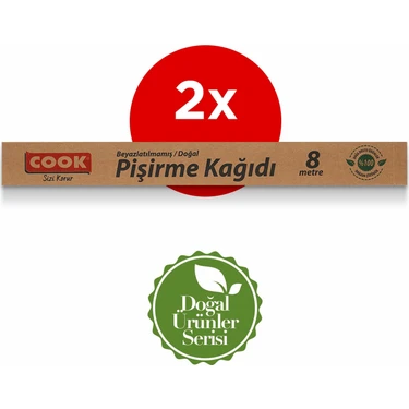 Cook Doğal Pişirme Kağıdı 37 cm  x  8 M 2'li
