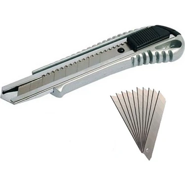 BKS Tools Metal Maket Bıçağı ve Yedeği 10 Adet Bks