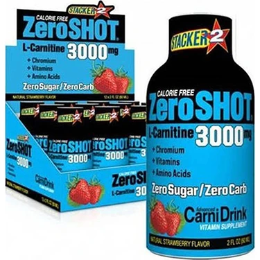 ZeroSHOT 3000mg Çilek Aromalı 60ml x 12 Adet Fiyatı