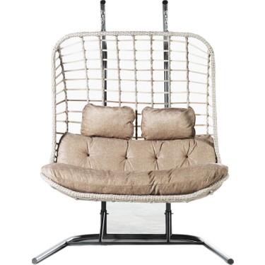 gold garden rattan dokuma cift kisilik kahverengi bahce fiyati