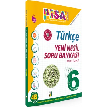 Damla Yayinevi Pisa Turkce Yeni Nesil Soru Bankasi 6 Kitabi