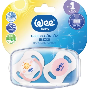 Wee Baby 2'li Gece Gündüz Emzik No:1 + Saklama Kabı -