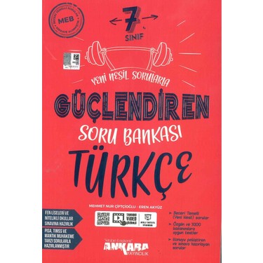 Ankara Yayincilik 7 Sinif Turkce Guclendiren Soru Bankasi Kitabi